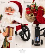 Santa Riding Musical Christmas Display