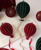 Burgundy Air Balloon Ornament