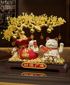 Lucky Cat Prosperity Ornament with Gift Box