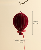 Burgundy Air Balloon Ornament