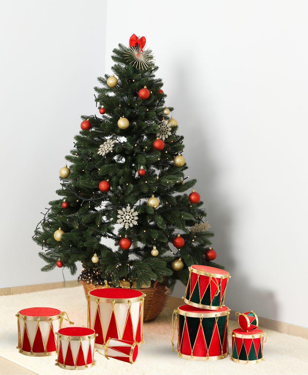 Christmas Drum Ornament Set