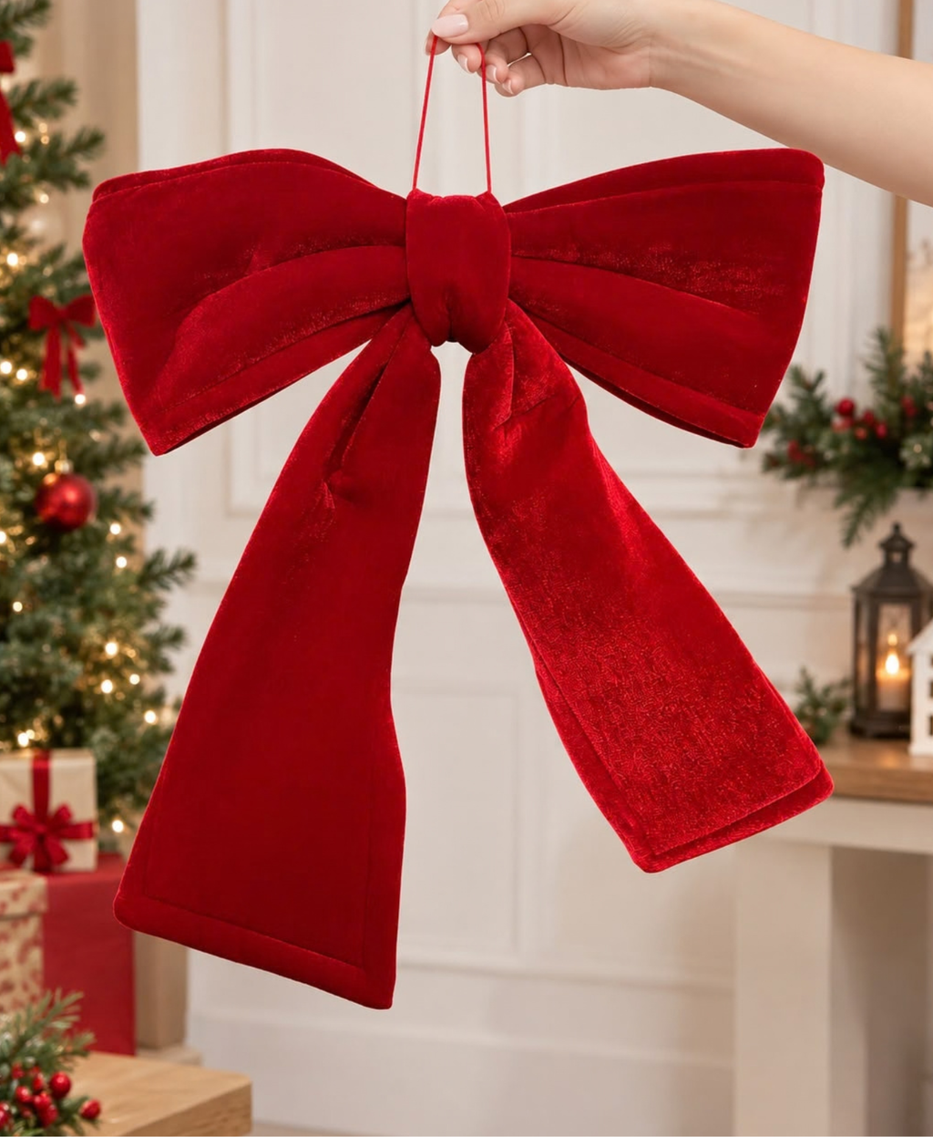 Grande Velvet Holiday Bow