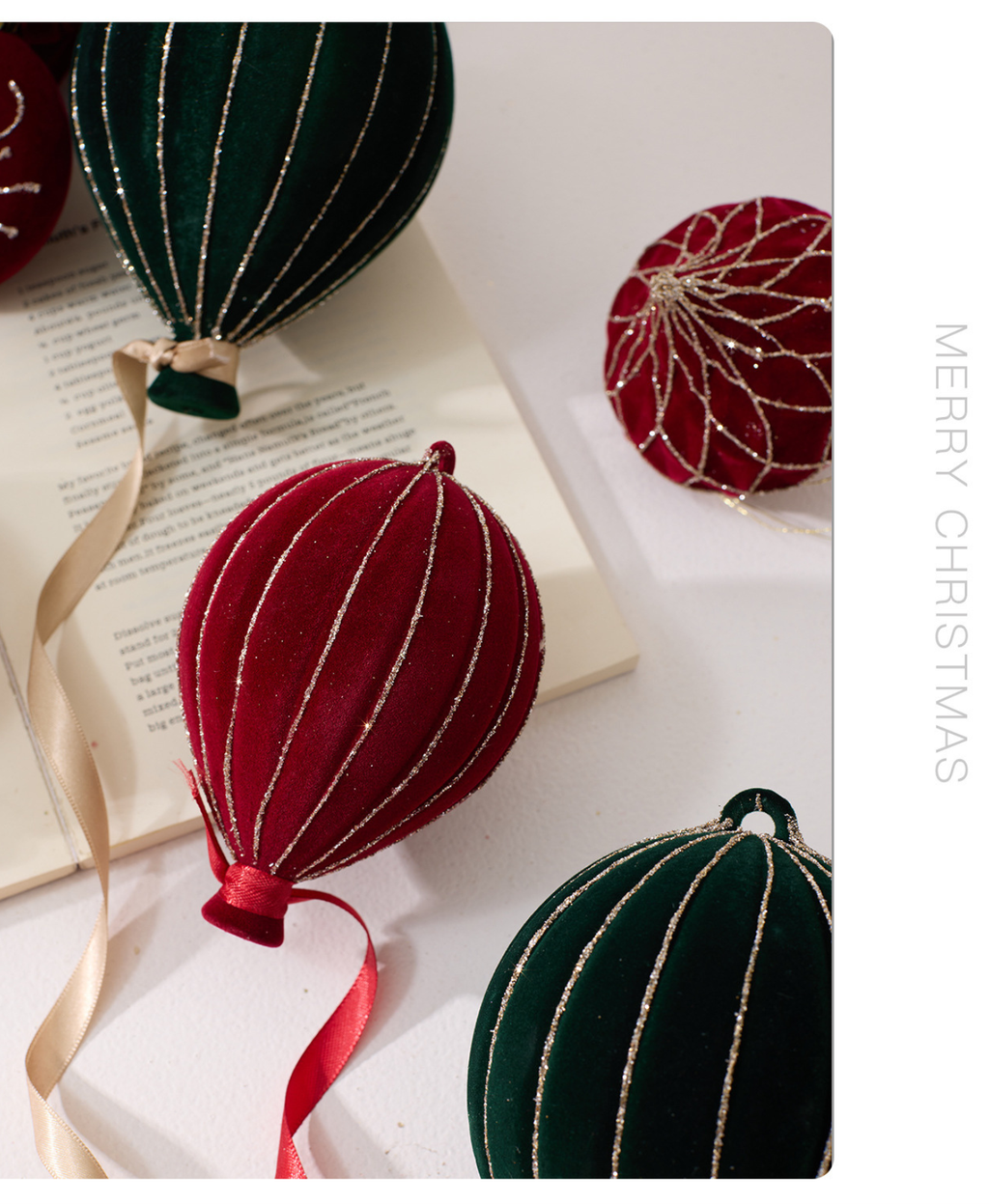 Burgundy Air Balloon Ornament