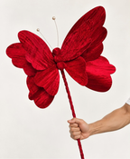 Crimson Velvet Butterfly Tree Pick