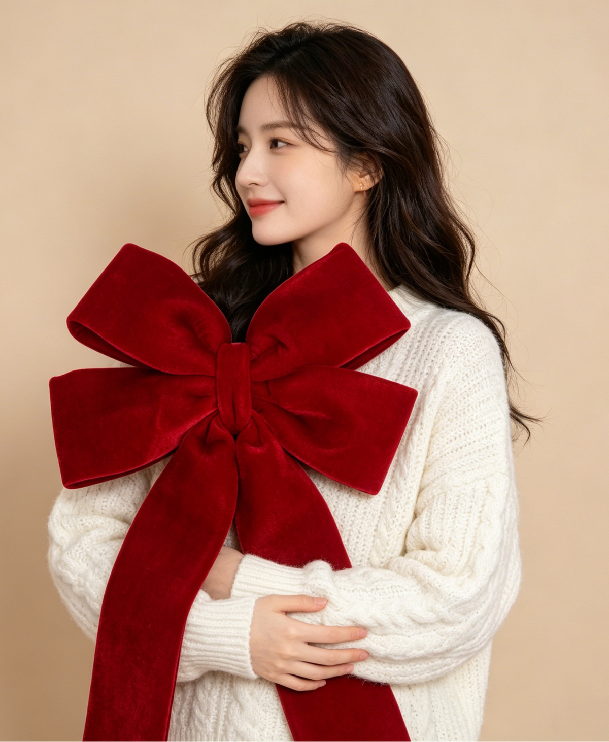 Ruby Velvet Christams Bow