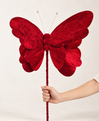 Crimson Velvet Butterfly Tree Pick