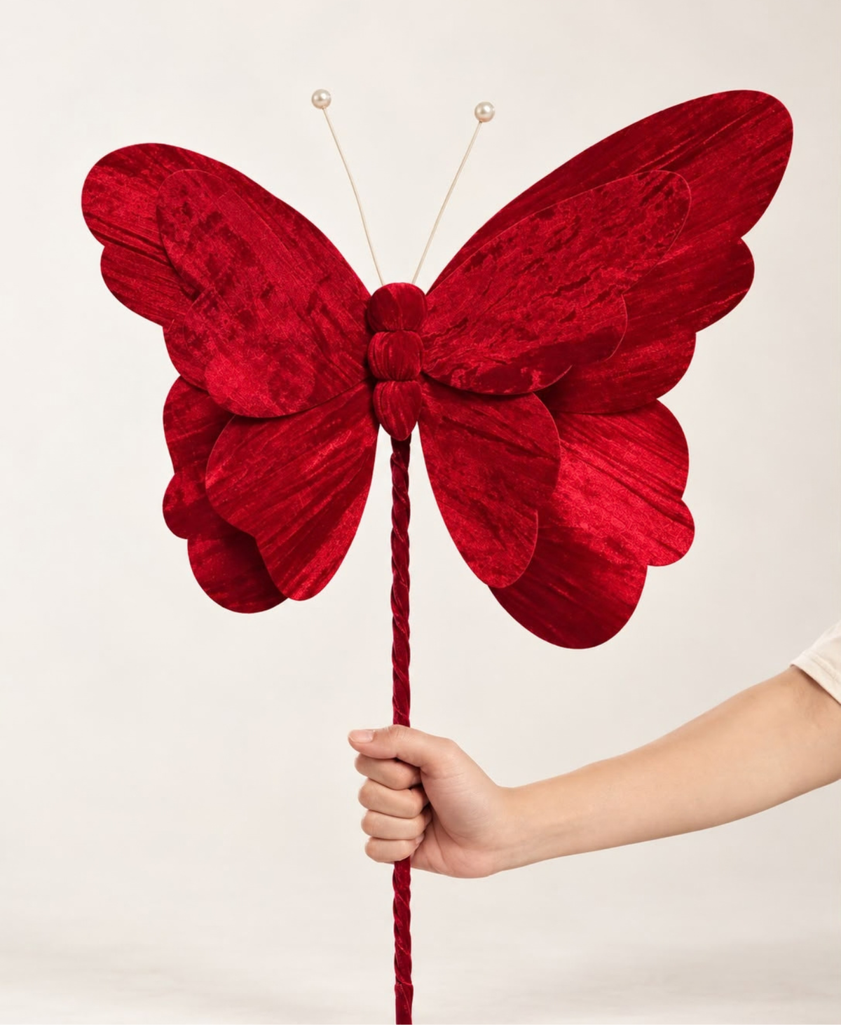 Crimson Velvet Butterfly Tree Pick