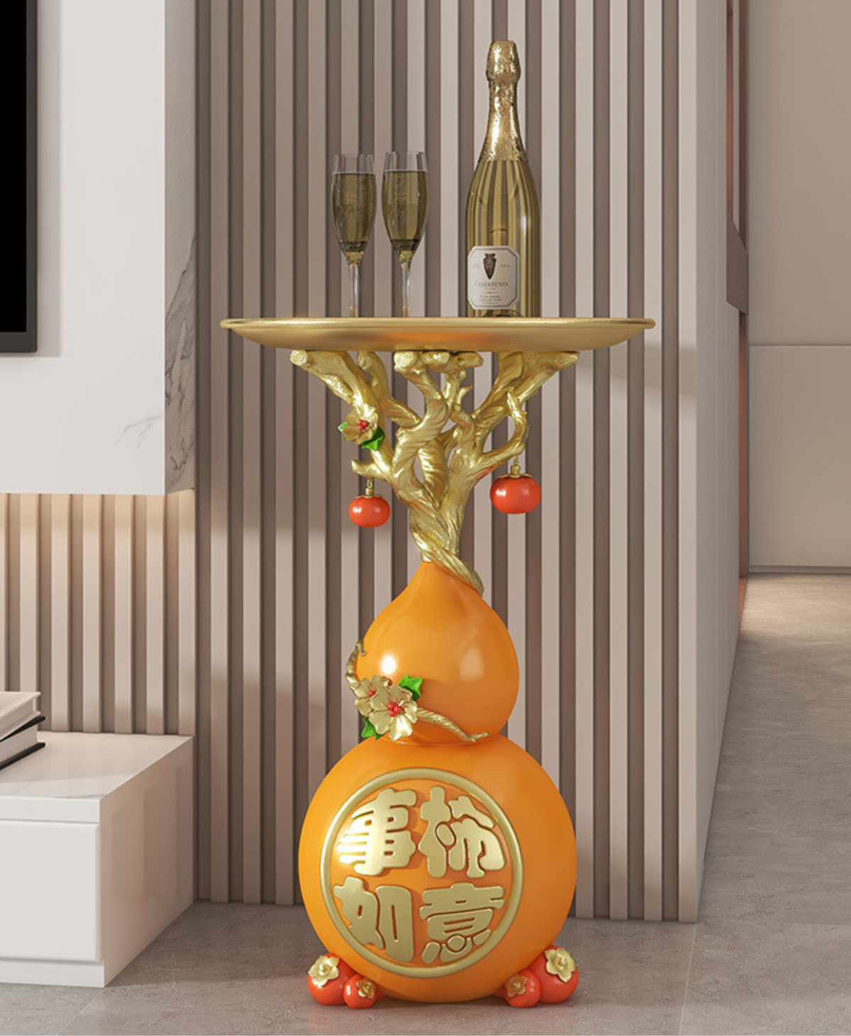 Chinoiserie Gourd Side Table