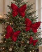 Crimson Velvet Butterfly Tree Pick