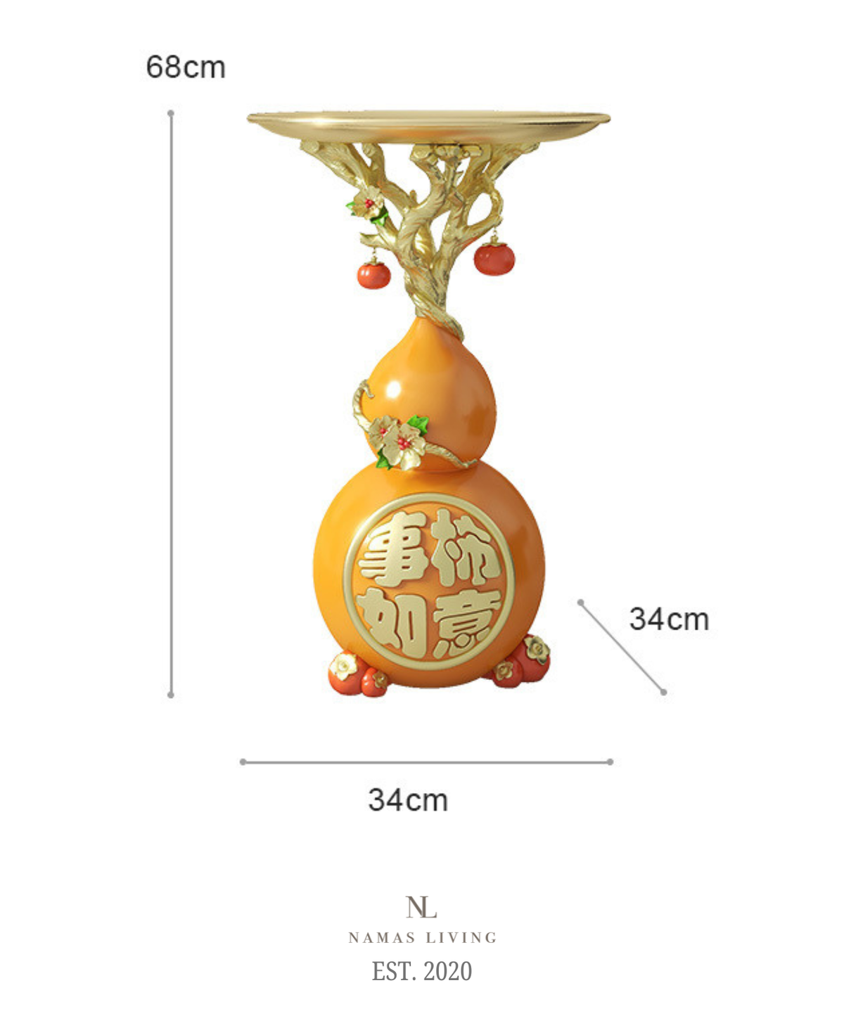 Chinoiserie Gourd Side Table