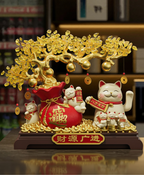 Lucky Cat Prosperity Ornament with Gift Box