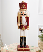 Burgundy & Gold Nutcracker - 38 cm