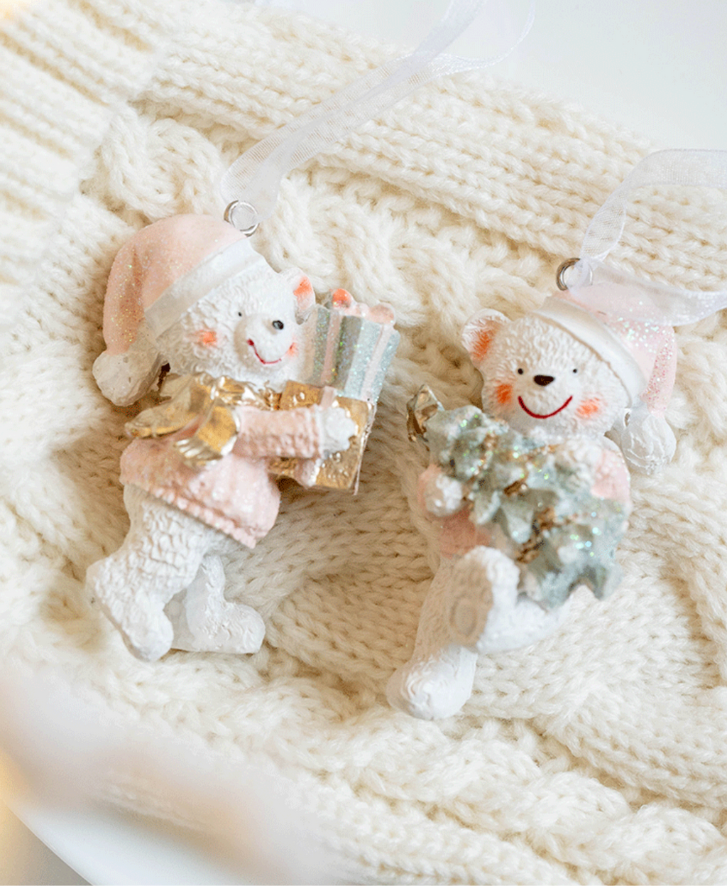 Christmas Bear Couple Ornament