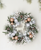 Snowy Antlers Wreath