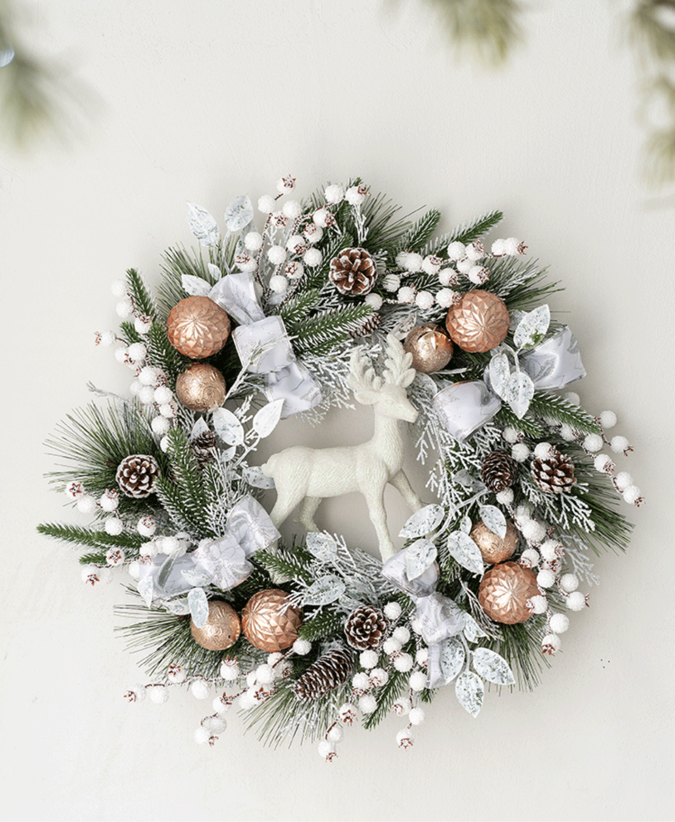 Snowy Antlers Wreath