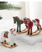 Retro Rocking Horse Christmas Ornament