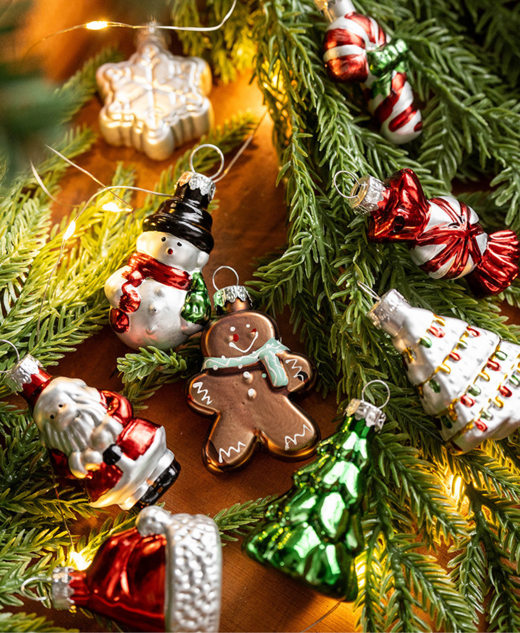 Holiday Treasures Glass Ornament Set