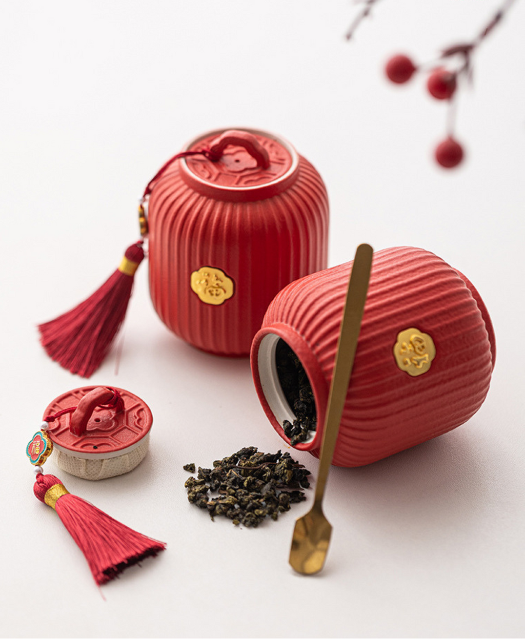 GIFTING INSPIRATION - Red Fu Lantern Tea Canister