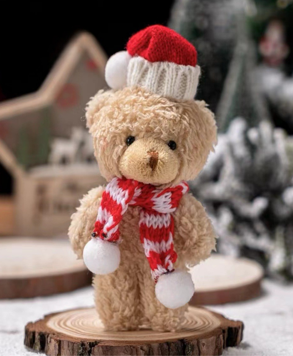 Curly Brown Bear Ornament