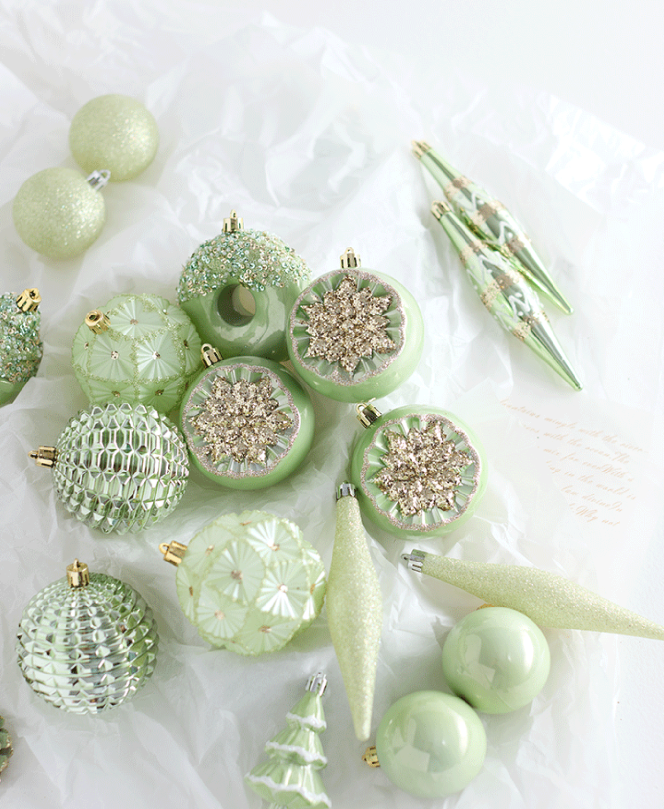Champagne Mint Charm Set