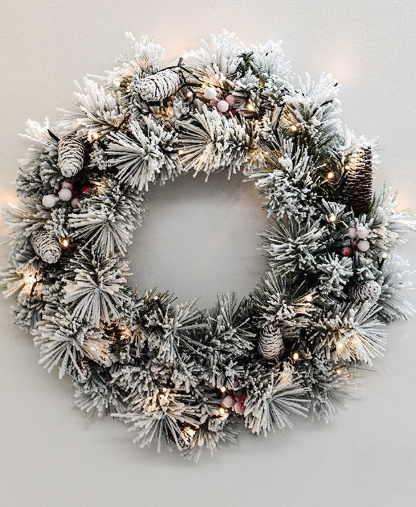 Icy Pine Christmas Wreath