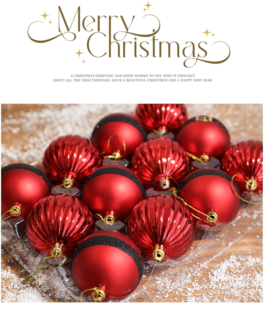 Royal Red Glitter Balls Set