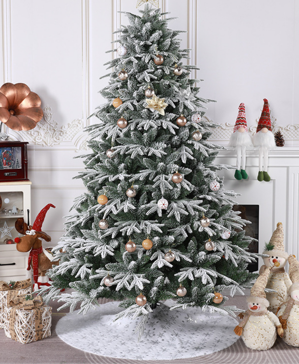 White Snowflake Tree Skirt