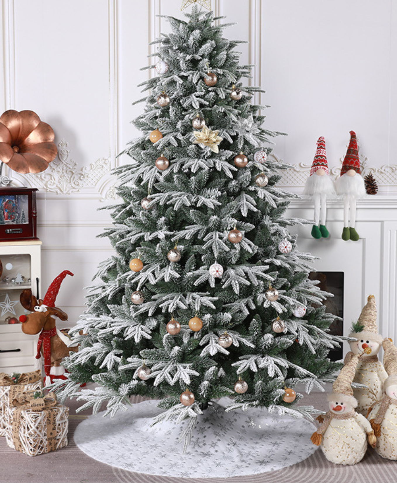 White Snowflake Tree Skirt