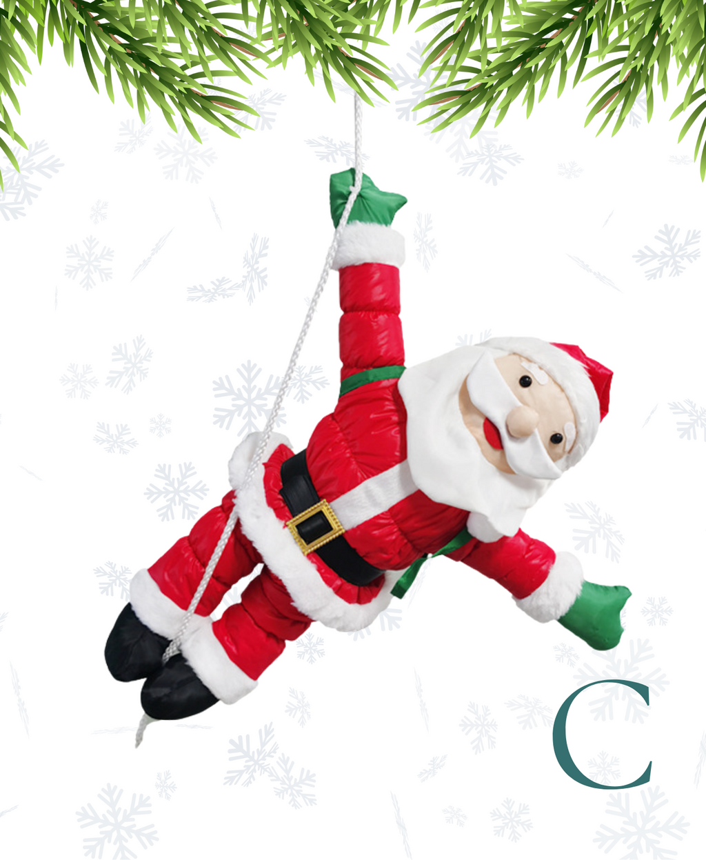 Santa's Climb Christmas Decoration