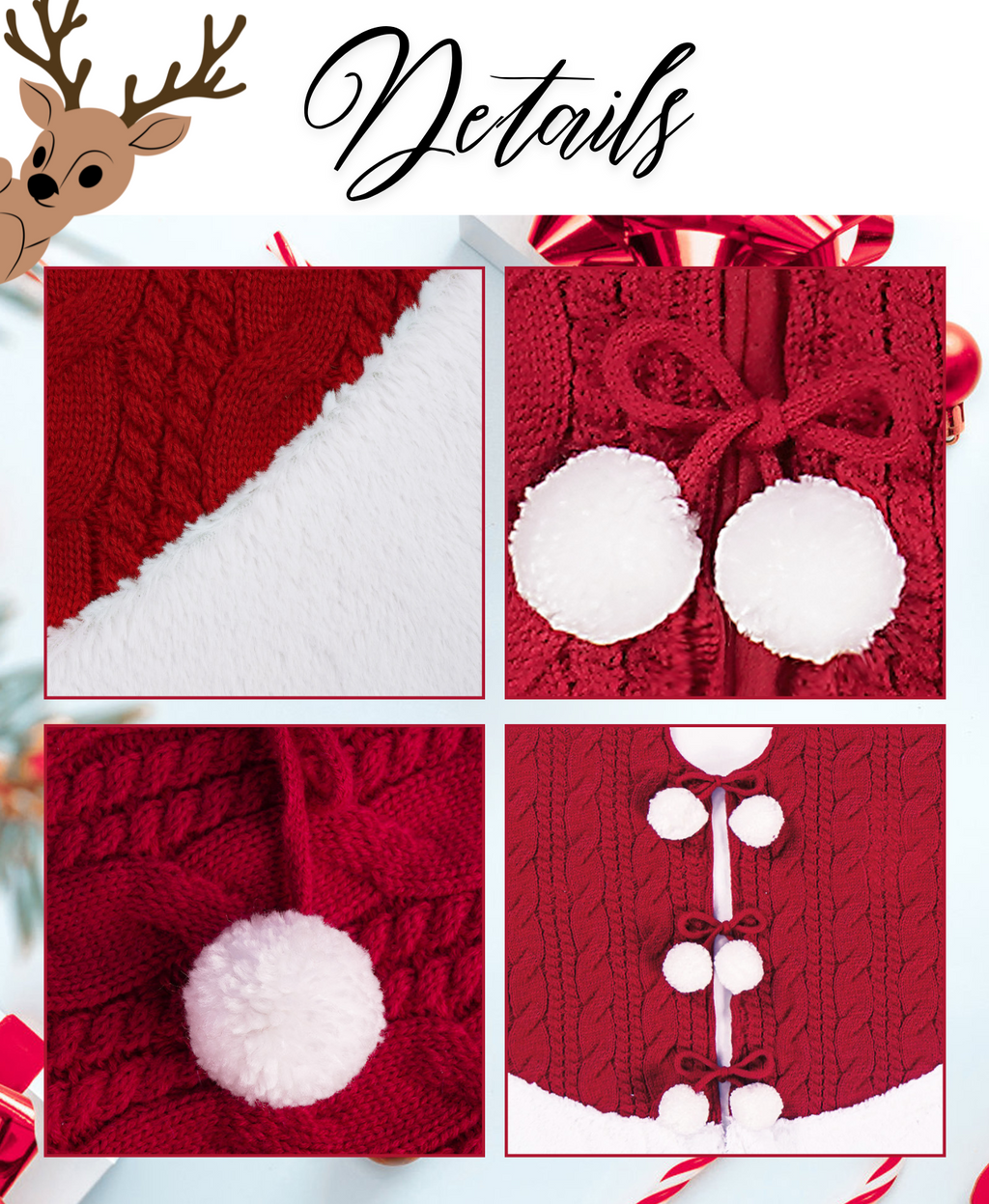 Cable Knit Pom-Pom Tree Skirt