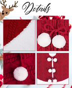 Cable Knit Pom-Pom Tree Skirt