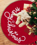 Embroidered Merry Christmas Tree Skirt