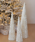 Illuminated Sparkle Iron Christmas Tree Set