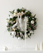 Luminous White Pearl Christmas Wreath