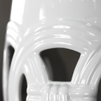 White Lotus Ceramic Stool