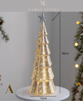 Tall Christmas Tree Holiday Glass Ornament