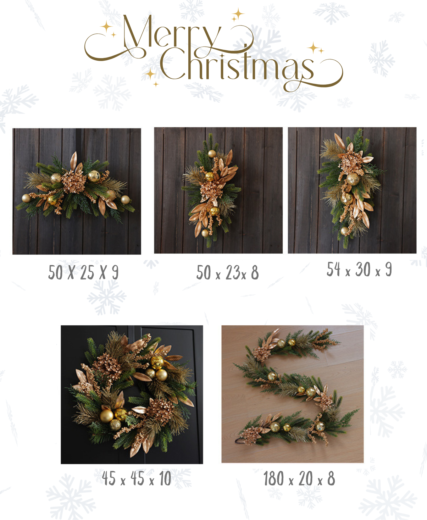 Golden Hydrangea Holiday Wreath