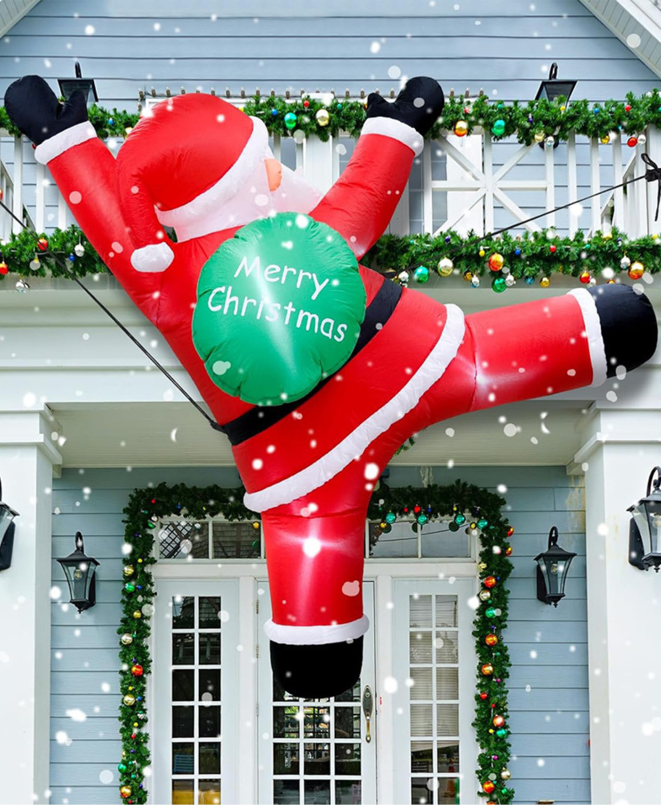 Inflatable Giant Santa Climbing Decoration
