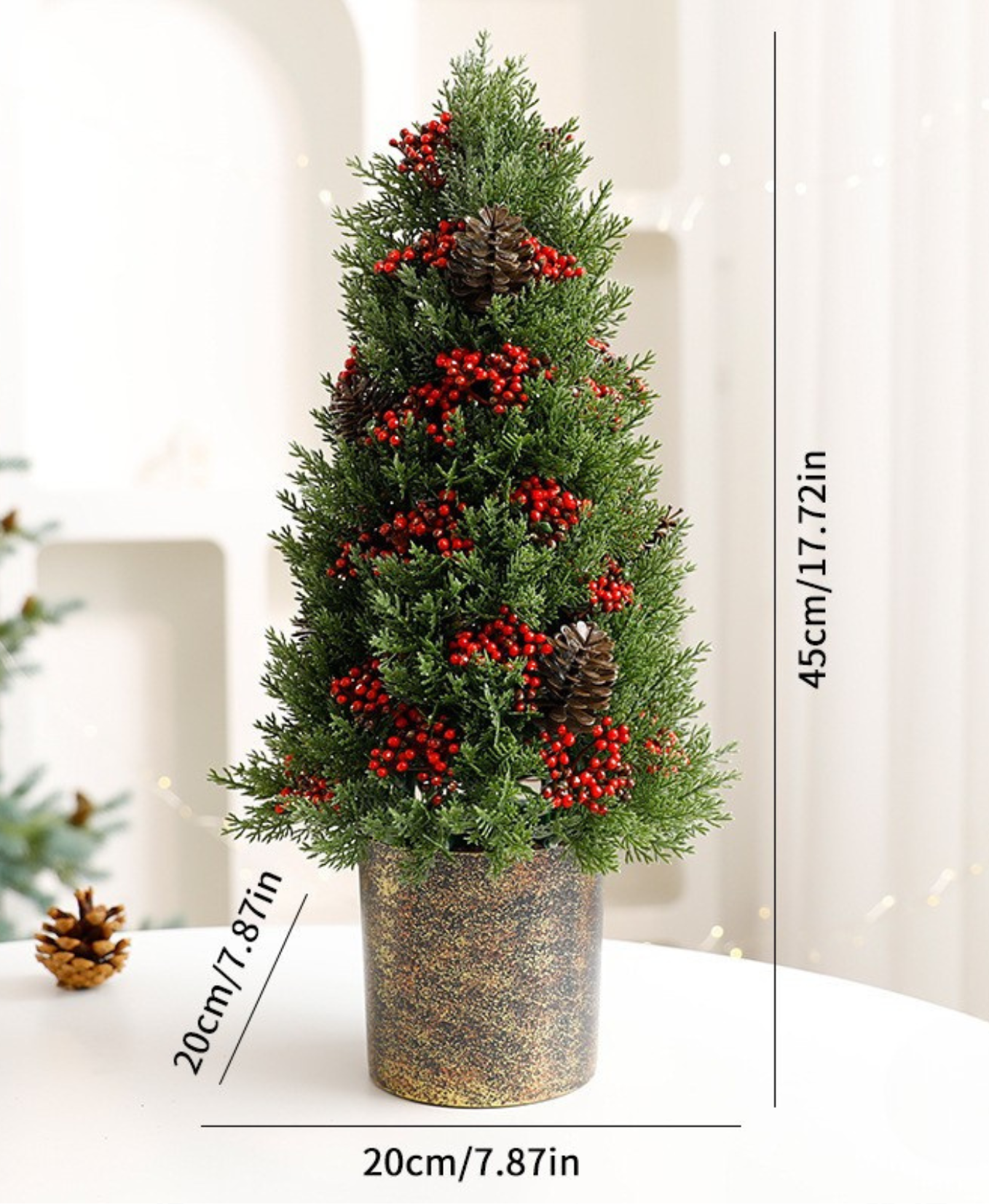 Berry Pine Mini Christmas Tree
