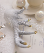 Silver Majesty Elk Ornament