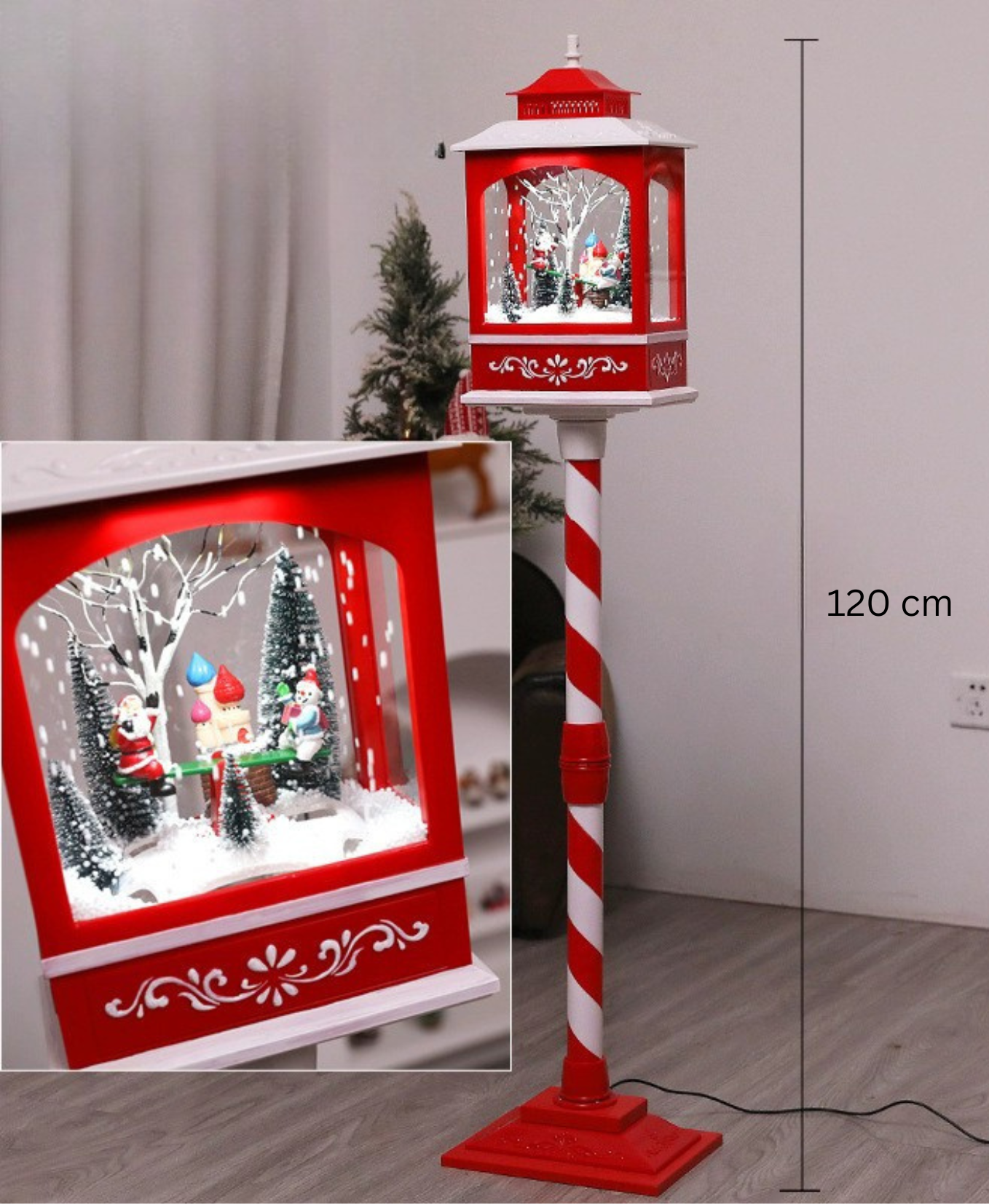 Christmas Seesaw Light Post