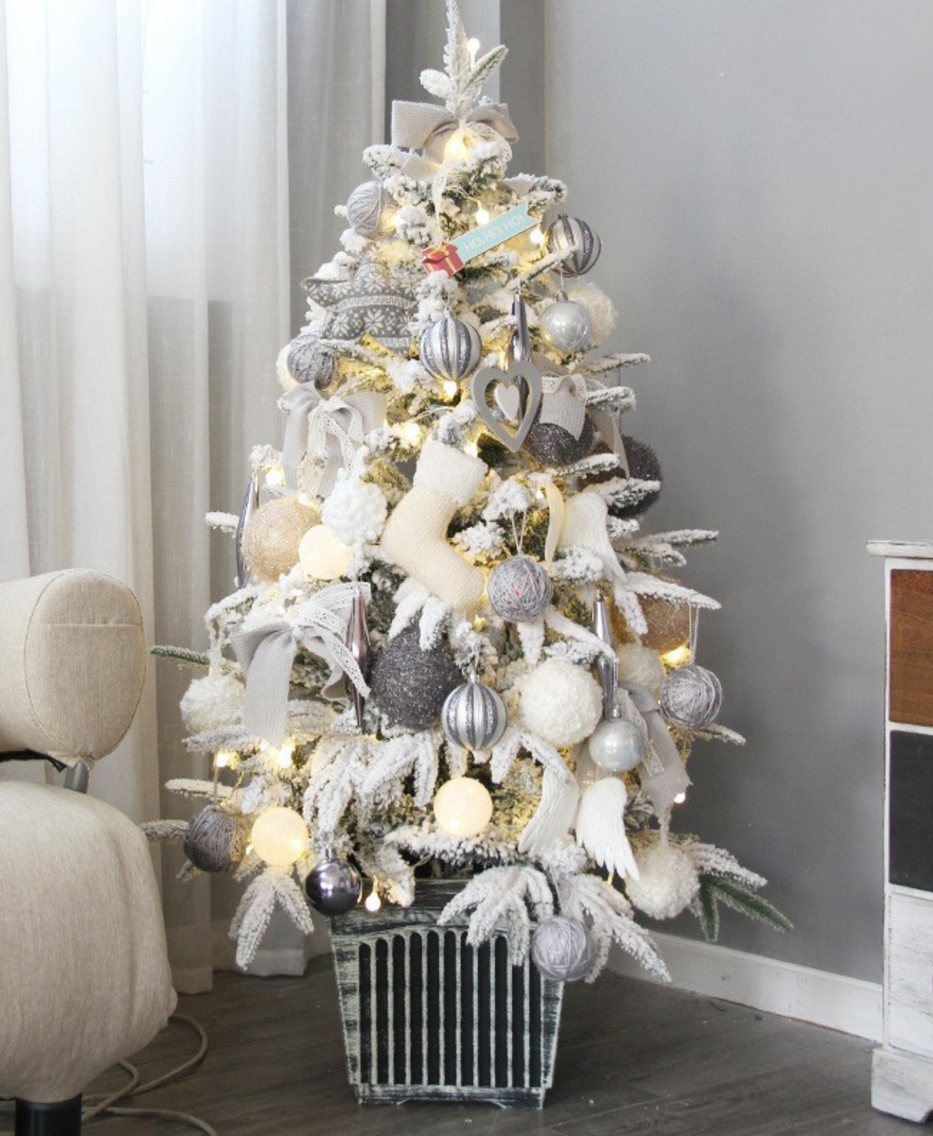 Winter Grey Christmas Tree