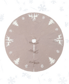 Holiday Elk Knit Tree Skirt Serenity
