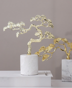 Golden Branch Marble Decoration