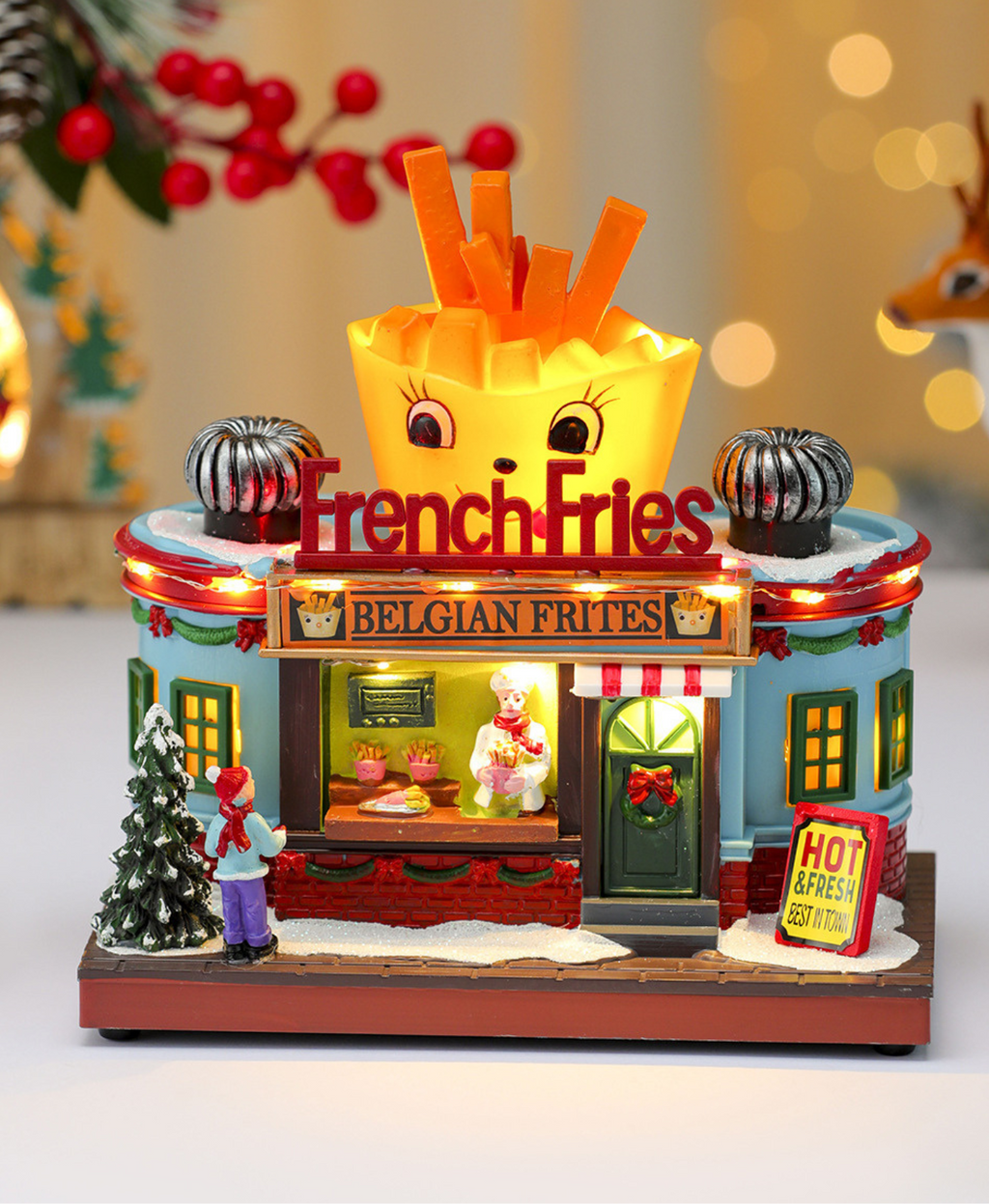 Jolly Fries Musical Christmas Shop