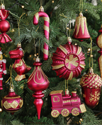 Red Rose Christmas Tree Charms