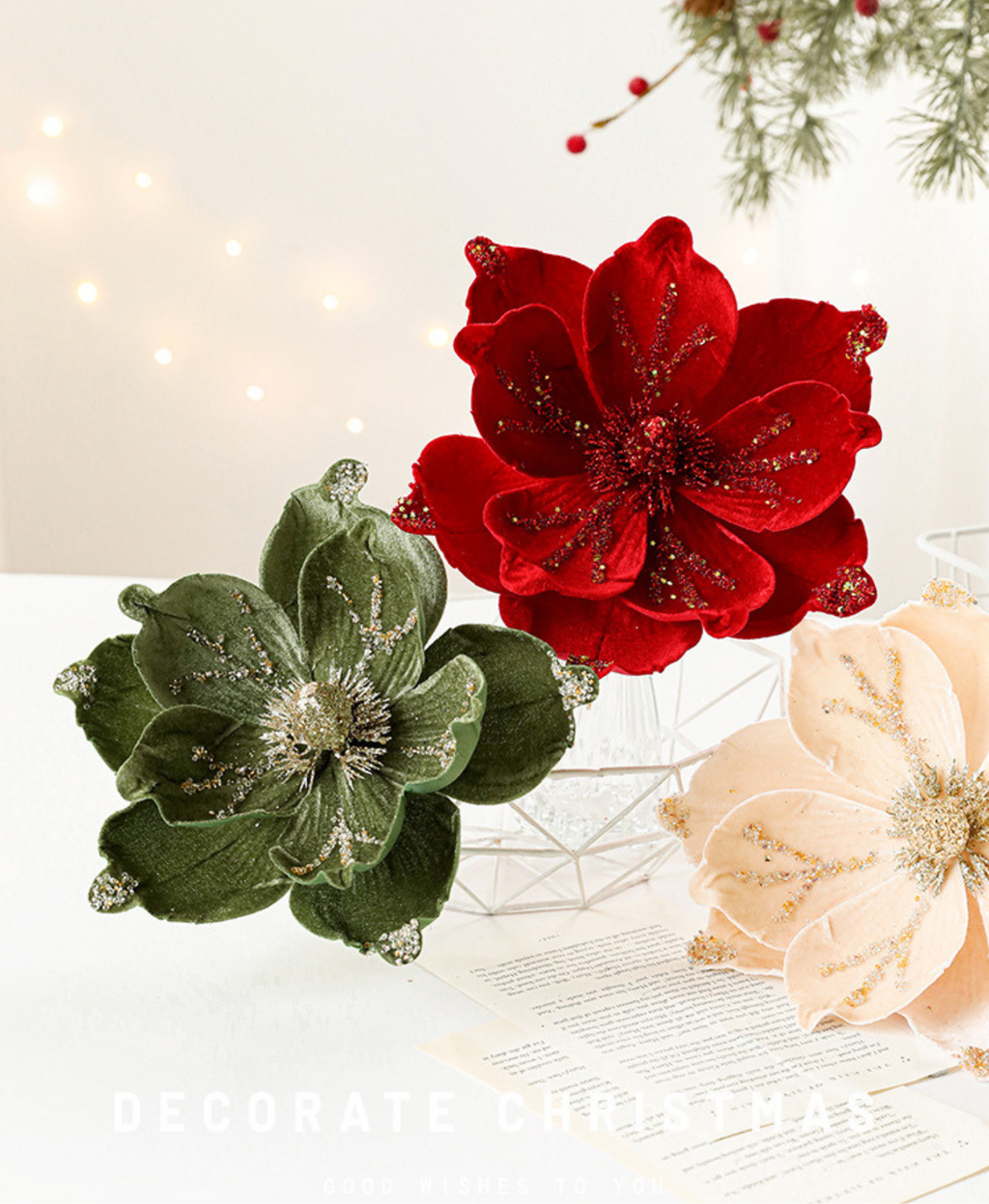 Luminous Magnolia Bloom Ornament