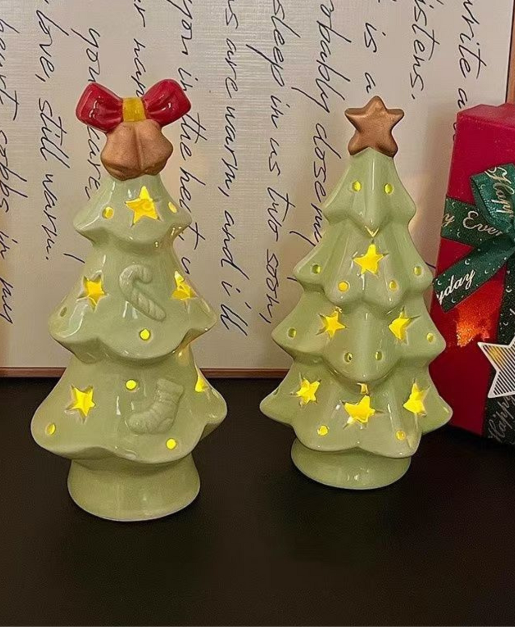 Ceramic Christmas Tree LED Night Light