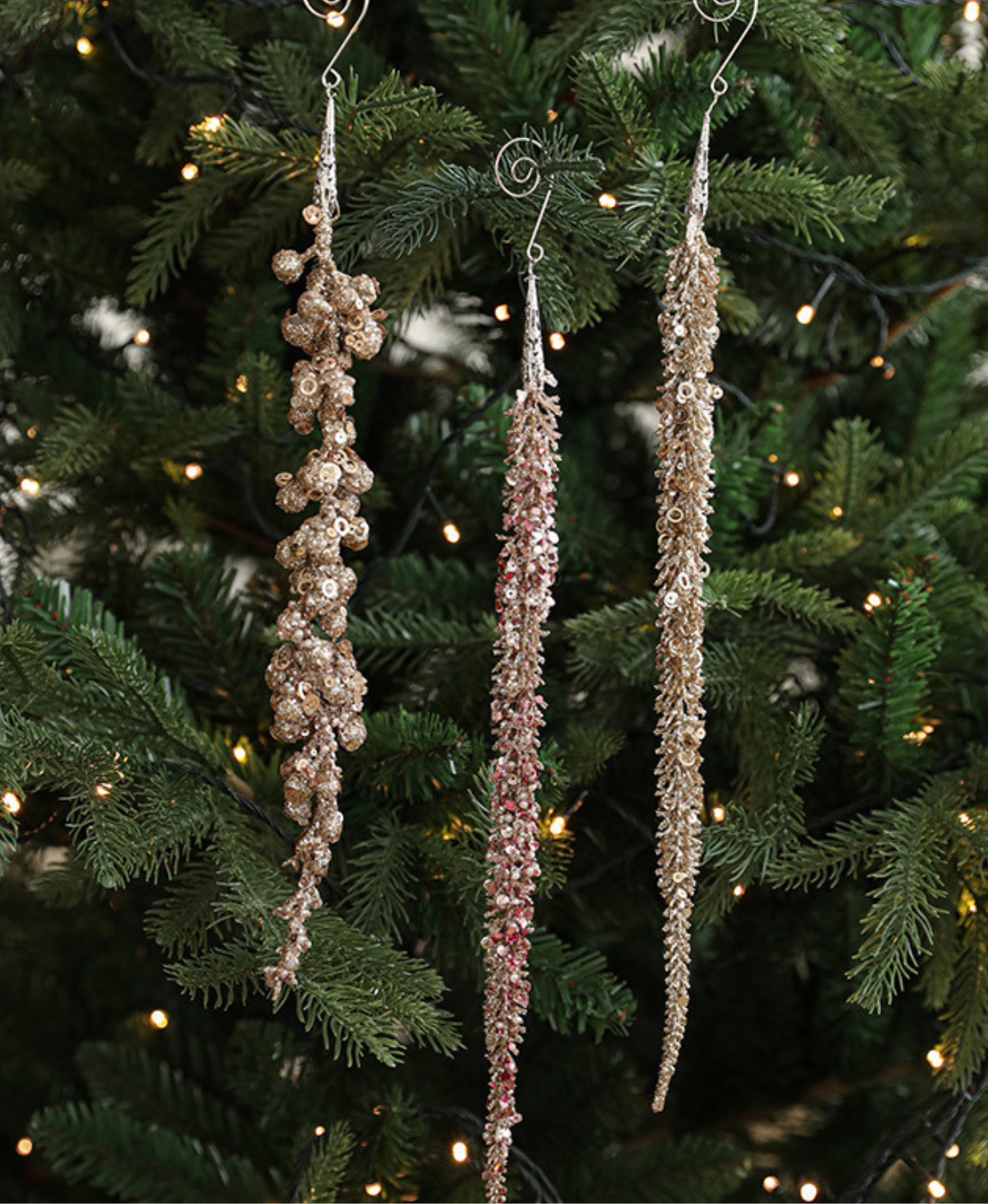 Glitter Sequin Branch Ornament