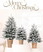 Snowy Spruce Lit Christmas Tree